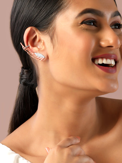 Buy A New Bloom Rose Earrings In 925 Silver from Shaya by CaratLane